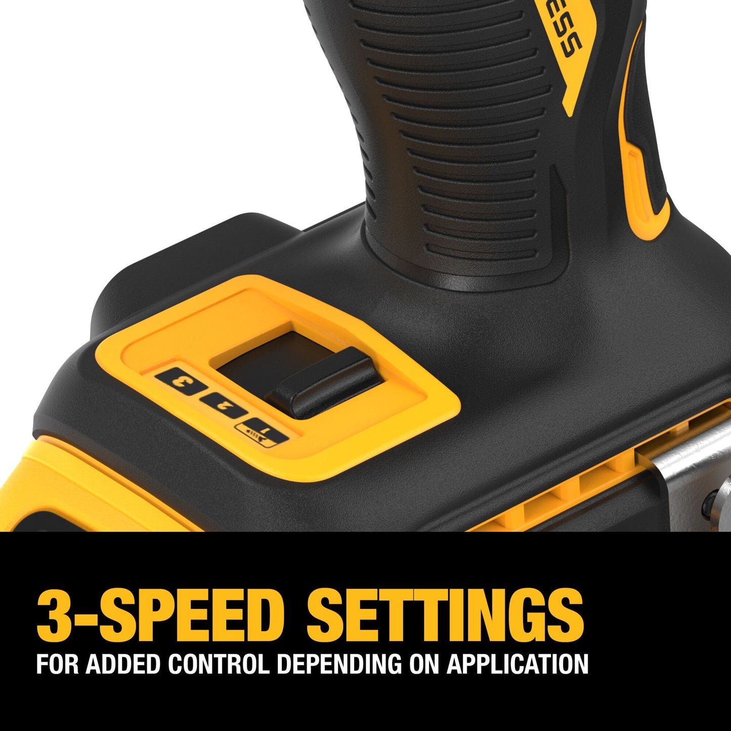 DEWALT ATOMIC 20V MAX* 1/4 pulgadas. Destornillador de impacto inalámbrico de 3 velocidades sin escobillas de 3 velocidades, paquete de una herramienta desnuda (1 paquete ATOMIC 20V MAX sin escobillas