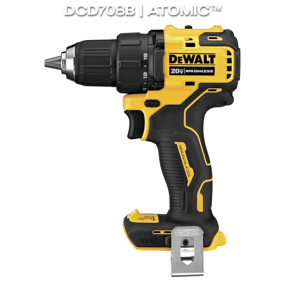 DEWALT DCK278C2 Atomic - Kit de taladro de impacto compacto inalámbrico sin escobillas, iones de litio, 20 V max