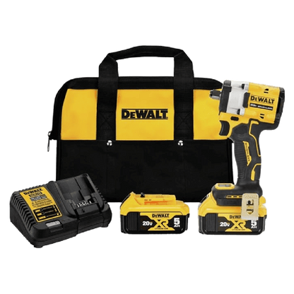 DEWALT DCF921P2 ATOMIC 20V MAX* 1/2 pulg. Llave de impacto inalámbrica con kit de yunque de anillo de cerdo