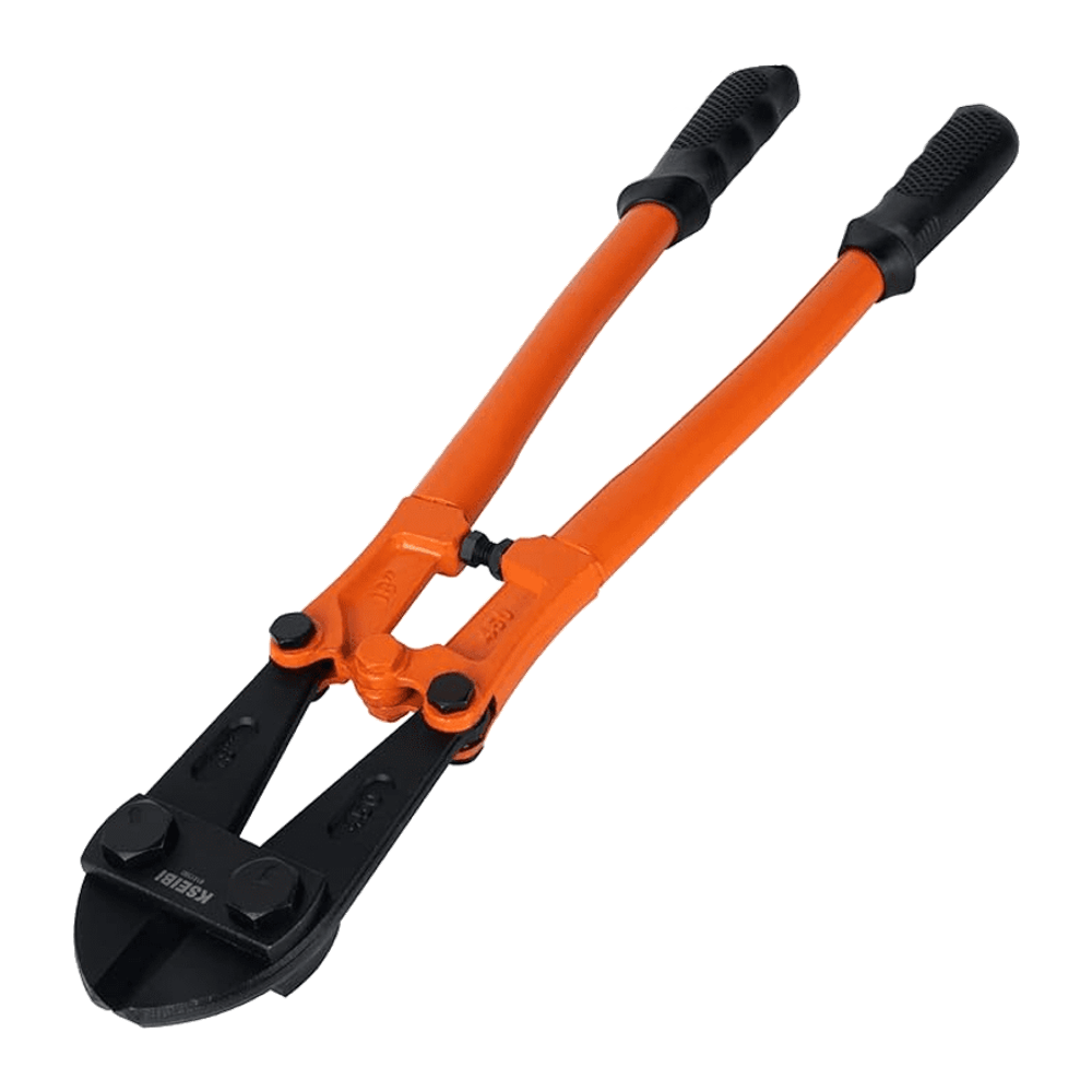 KSEIBI 141585 - Cortador de pernos de tamaño mediano resistente de 24 pulgadas para cortar vallas, alambre de acero, cadena, tornillos, remaches y candado mediano, con mango ergonómico de goma