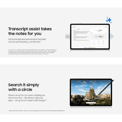 SAMSUNG Galaxy Tab S9+ Plus 12.4" 256GB WiFi 7 Android AI Tablet, procesador Snapdragon 8 Gen 2, pantalla AMOLED, S Pen incluido, batería de larga duración, cámara de enfoque automático, duradera,