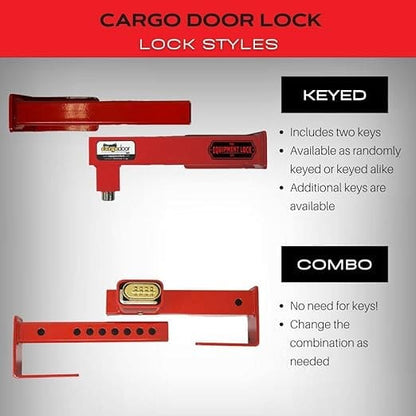 Cerradura de puerta de carga para equipos, acero con recubrimiento en polvo, cerradura de puerta de semirremolque de máxima seguridad, accesorios para semirremolques y seguridad para remolque