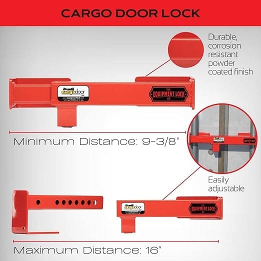 Cerradura de puerta de carga para equipos, acero con recubrimiento en polvo, cerradura de puerta de semirremolque de máxima seguridad, accesorios para semirremolques y seguridad para remolque