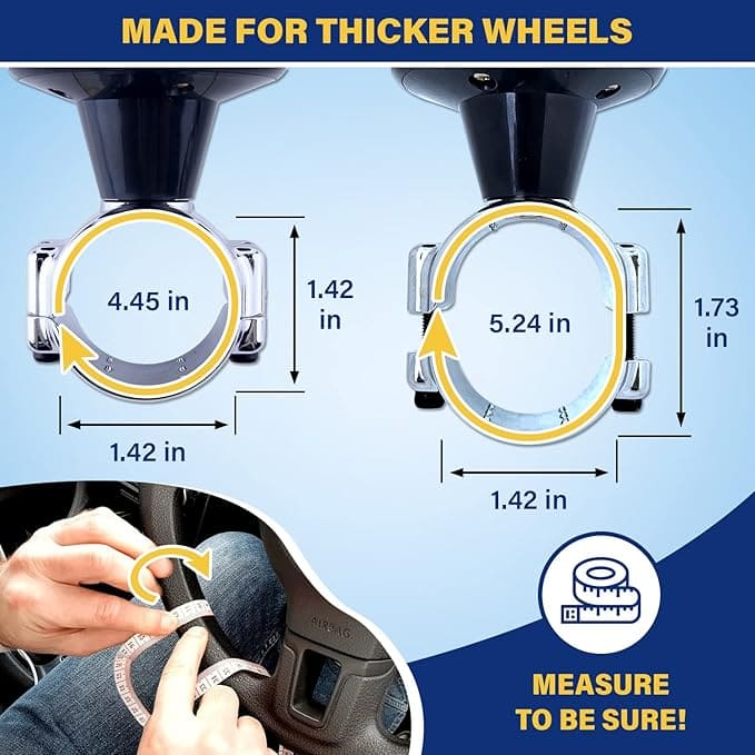 Top Life Pomo de volante para camión – Perilla de conducción XL para volantes gruesos – Spinner para trabajos pesados, furgonetas, camionetas, semi, deportes y afinación – Facilita maniobras