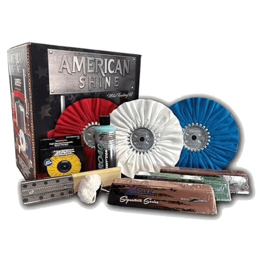 ZEPHYR Custom POLISHING Products American Shine Polishing Kit with Buffing Pads and Polishing Compound, for Big Rigs, Pontoons, and Aluminum Wheels