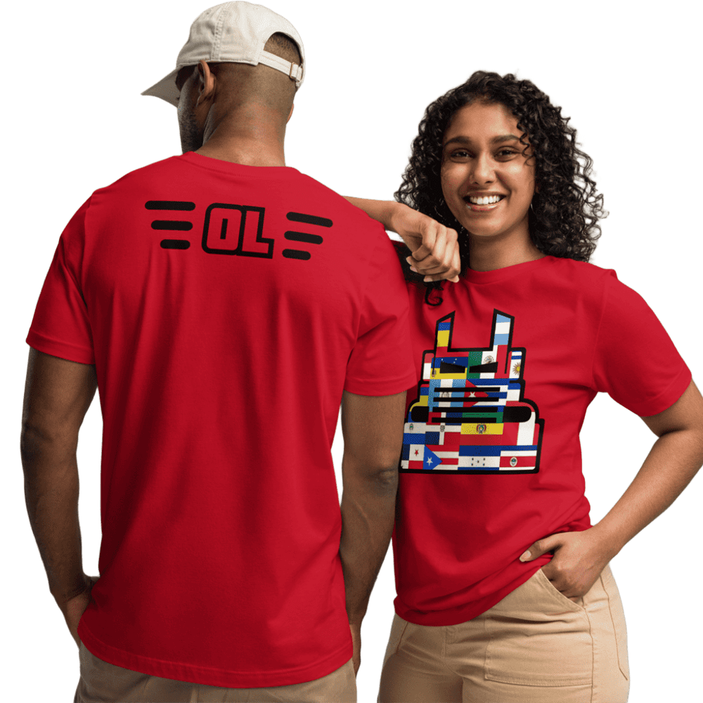 T-Shirt-Bella+Canva-3001-Red-Orgullo Latino 